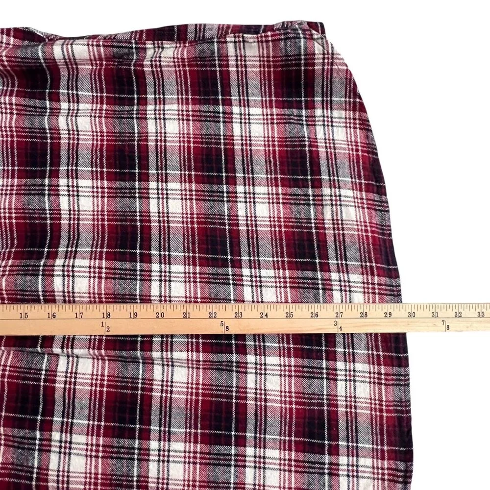 Jachs Tartan Plaid Red Flannel Button Up Shirt Mens 2XL Pockets Casual Outdoor